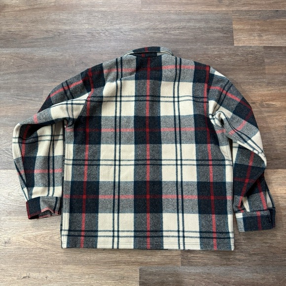 NWT Filson Mackinaw Wool Jac Shirt Men's Sz XL Cream Multi Plaid 20292528 - Picture 8 of 8